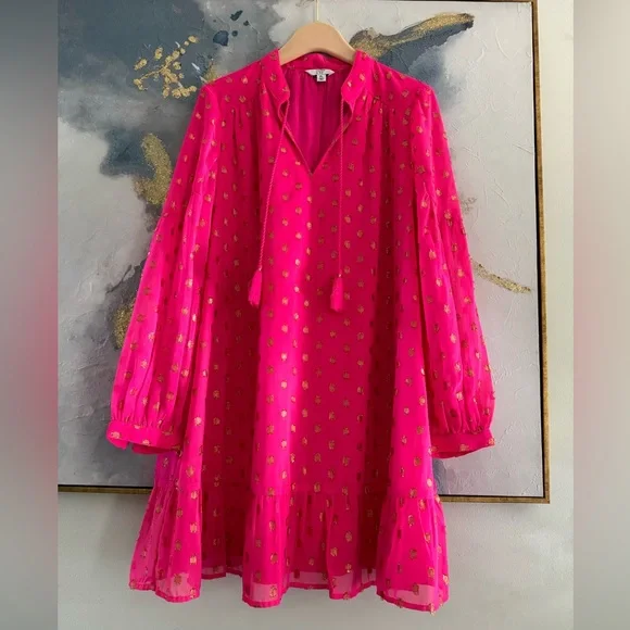 strapless open back dress Chikankari Hot Pink Noodle Strip Top  Shikha Chikankari
